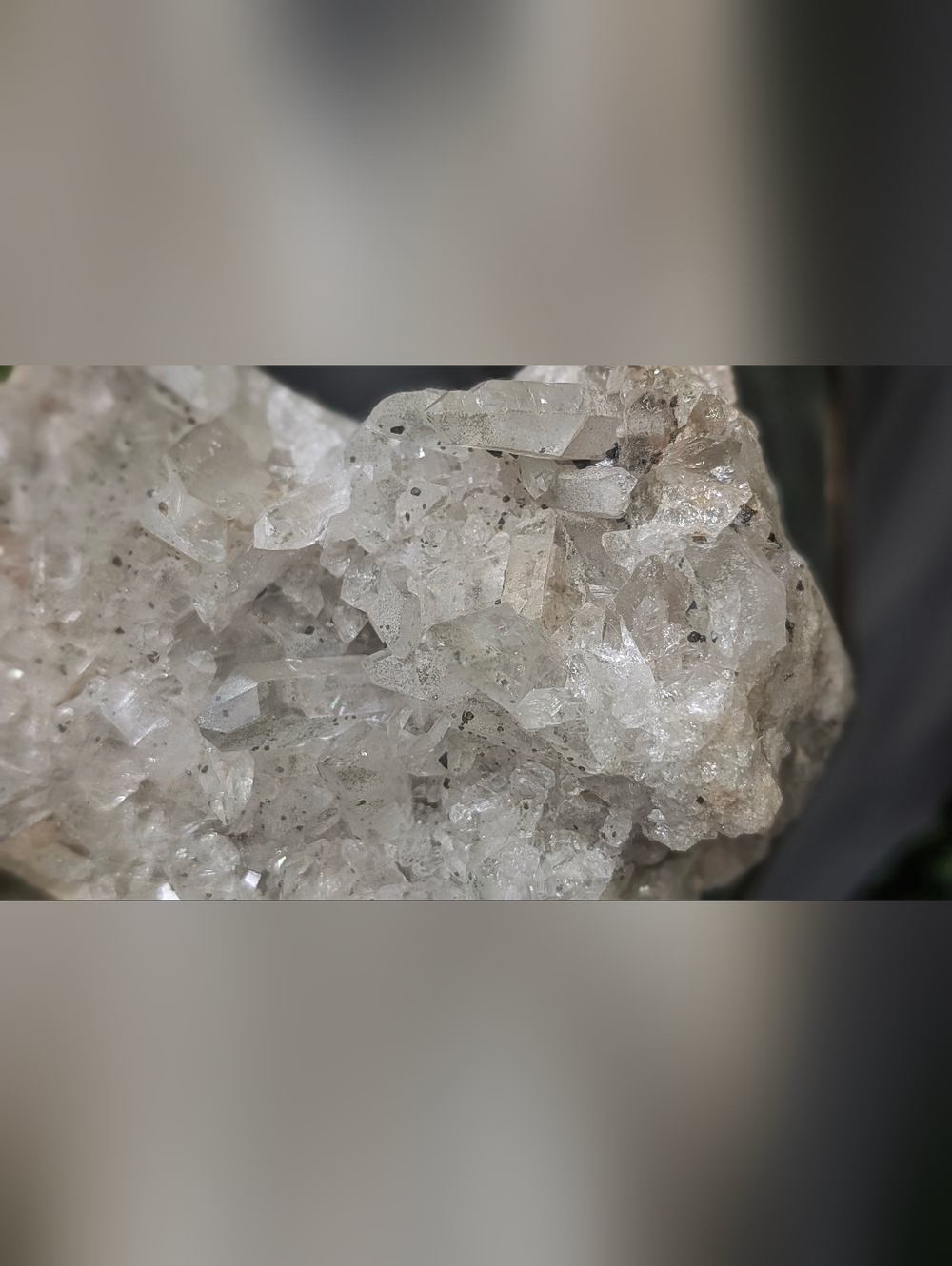 Clear Quartz Crystal Cluster w/ Chlorite Inclusions